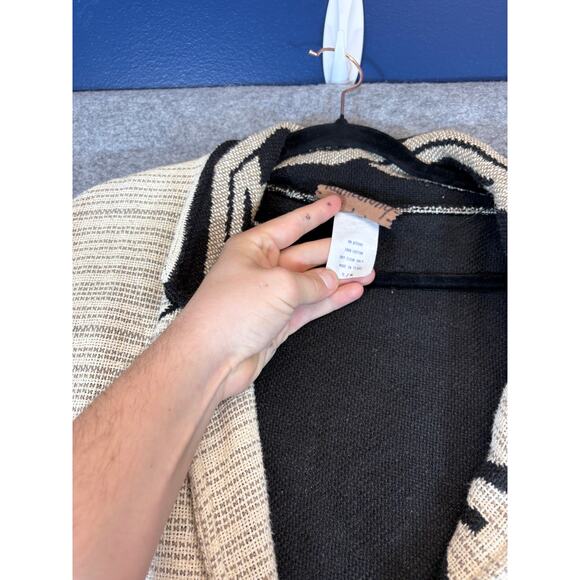 VINTAGE Painted Pony Jacket Womens S/M Beige Woven Oversized Southwestern Tribal - Picture 6 of 6